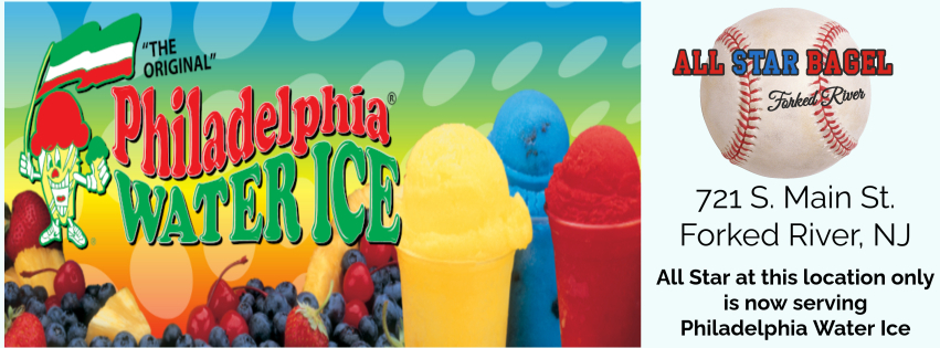 Philadelphia Water Ice at All Star Bagel & Grill of Forked River, NJ